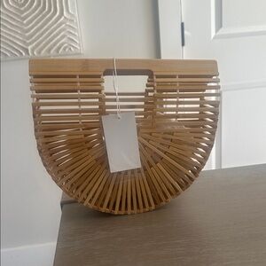 Bamboo Half-Moon Handbag